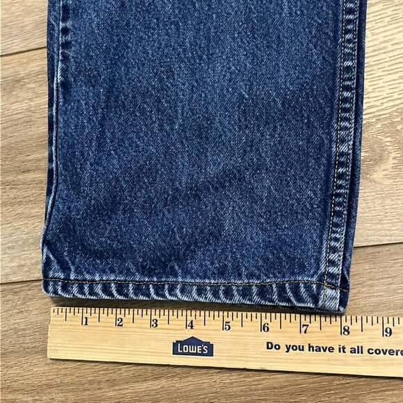 Men's VTG Levis 505 Regular Fit Denim Jeans SZ 38x30 Blue Red Tab Straight Leg - Picture 6 of 13